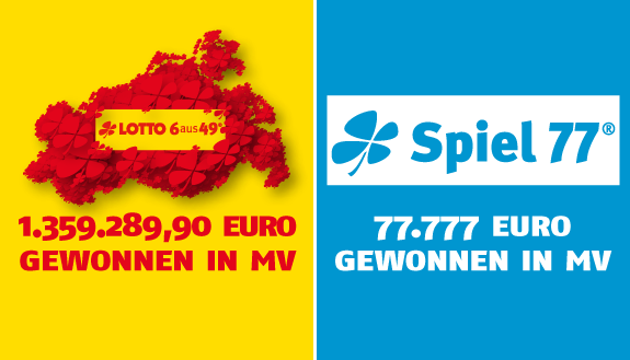 19.12.2024 | 1.359.289,90 Euro und 77.777 Euro gewonnen in MV | 23. und 24. Großgewinn des Jahres