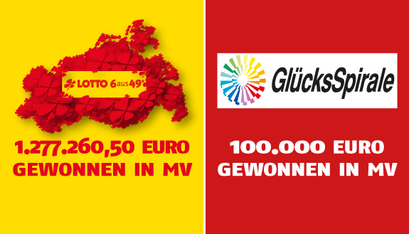 23.12.2024 | 1.277.260,50 Euro und 100.000 Euro gewonnen in MV | 25. und 26. Großgewinn des Jahres